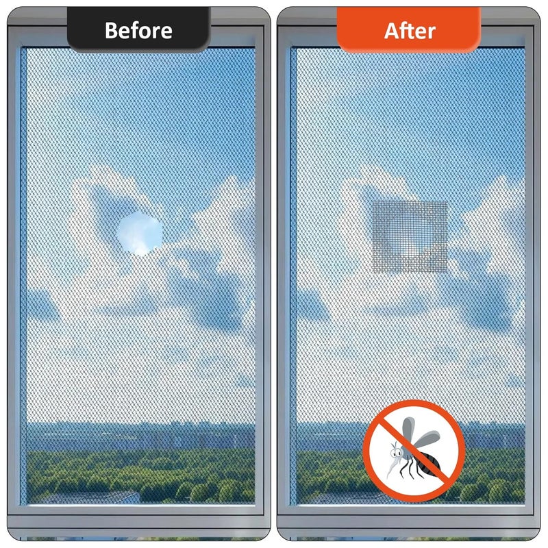 Secopad Grey Screen Repair Tape, 2" X 180" (15FT) Window Screen Door Repair Kit, Strong Adhesive Fiberglass Patch Tape Mesh - Image 2